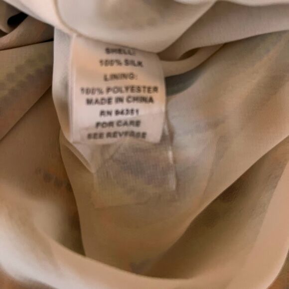 Jade Melody Tam Dress S Silk Green Orange Geometric Print Chain Strap RetroGlam - Picture 4 of 5